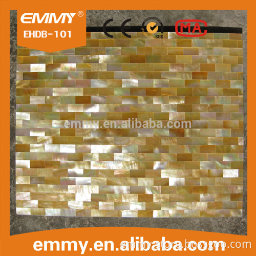 1"x2" gold raw mother of pearl shell mosaic wall tiles decoration wall